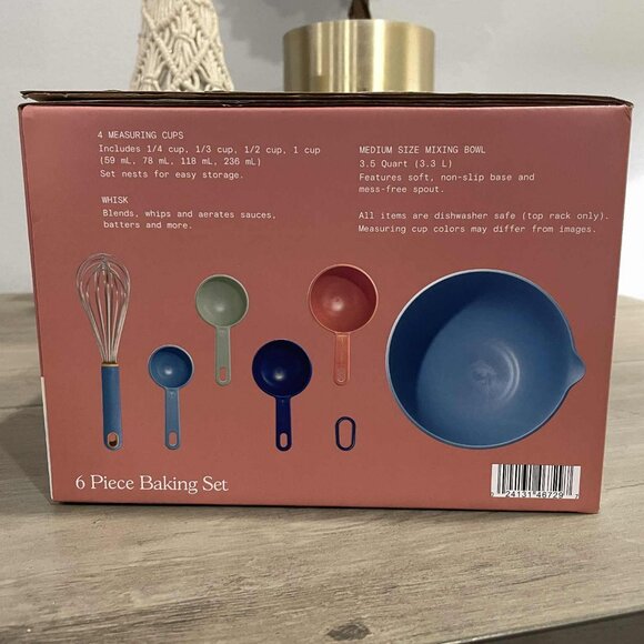 New: 6Pc Beautiful by Drew Kitchen Baking Set-Blue - Picture 4 of 5